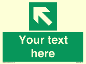 Custom Arrow Top Left Sign